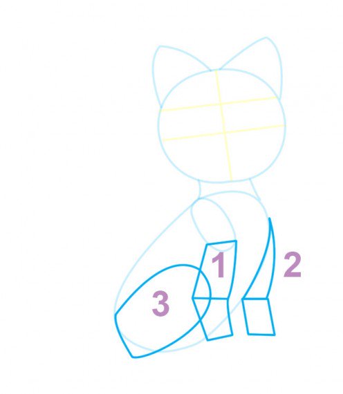 496x570 Drawing A Cartoon Cat Feltmagnet