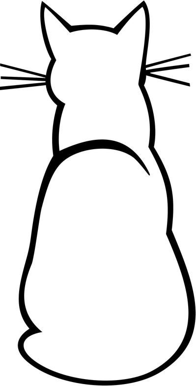 399x784 Clip Art Cat Line Drawings