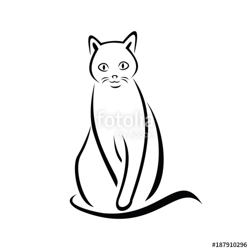 500x500 Cat Sitting Stock Image And Royalty Free Vector On Fotolia