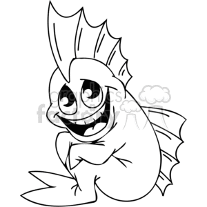 300x300 Funny Fish Sitting Down Clipart Royalty Free Clipart
