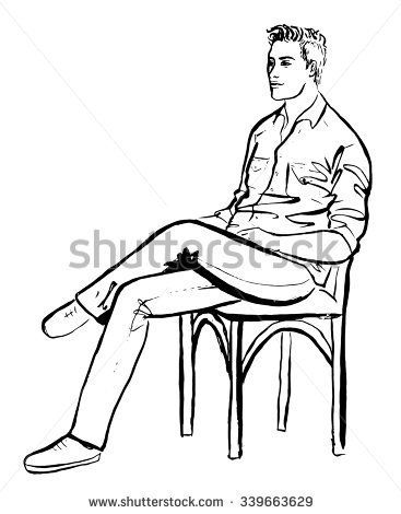 367x470 Image Result For How To Draw A Person Sitting Drawing