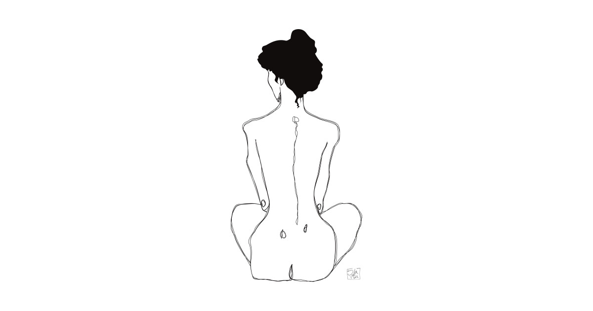 1200x630 Line Drawing Of Girl Sitting