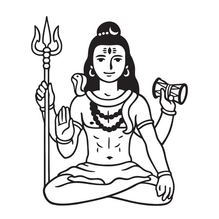 450x450 Vector Of Lord Shiva Sitting In Lotus
