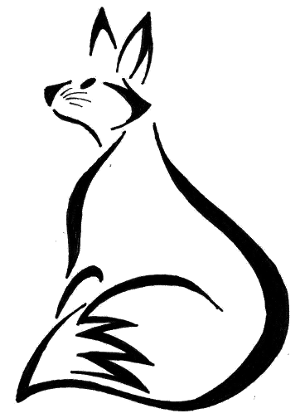 300x418 Fox Drawing Tribal, Picture