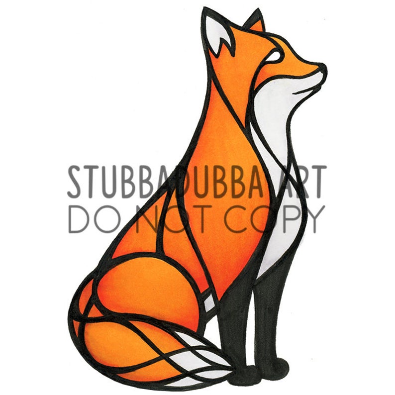 794x794 Red Fox Sitting Etsy