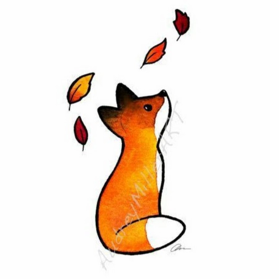 900x900 Sitting Fox Drawing