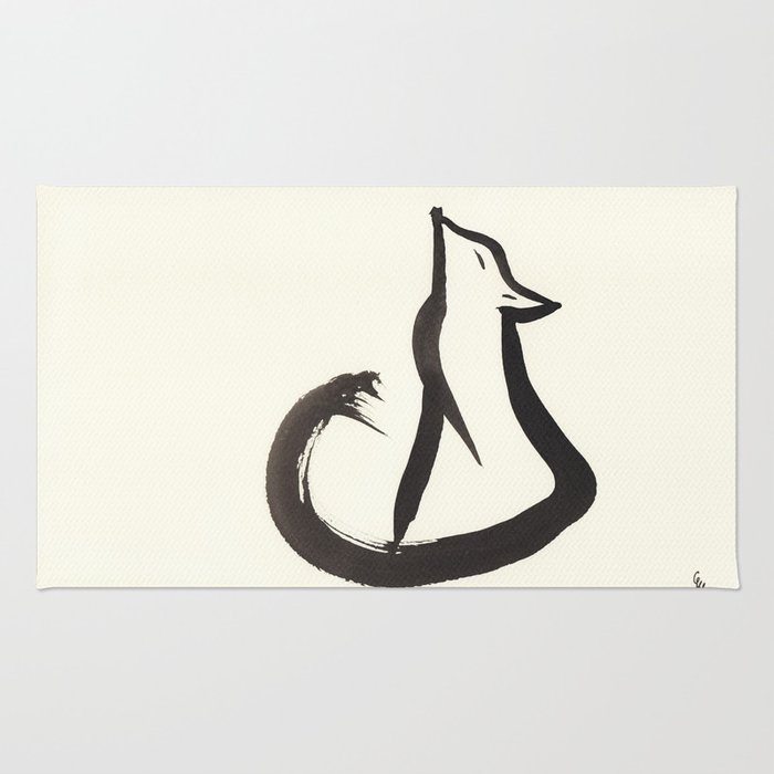 700x700 Sitting Fox Rug