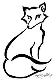 172x256 Sitting Fox Silhouette