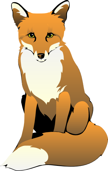 378x598 Baby Fox Sitting Clip Art Fox Clip Art Foxes