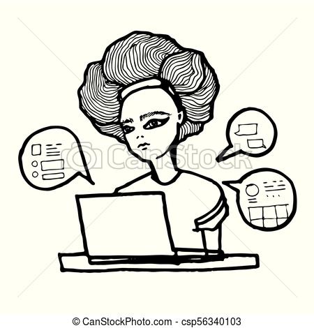 450x470 Woman Or Girl Sitting With Computer Online Education,working