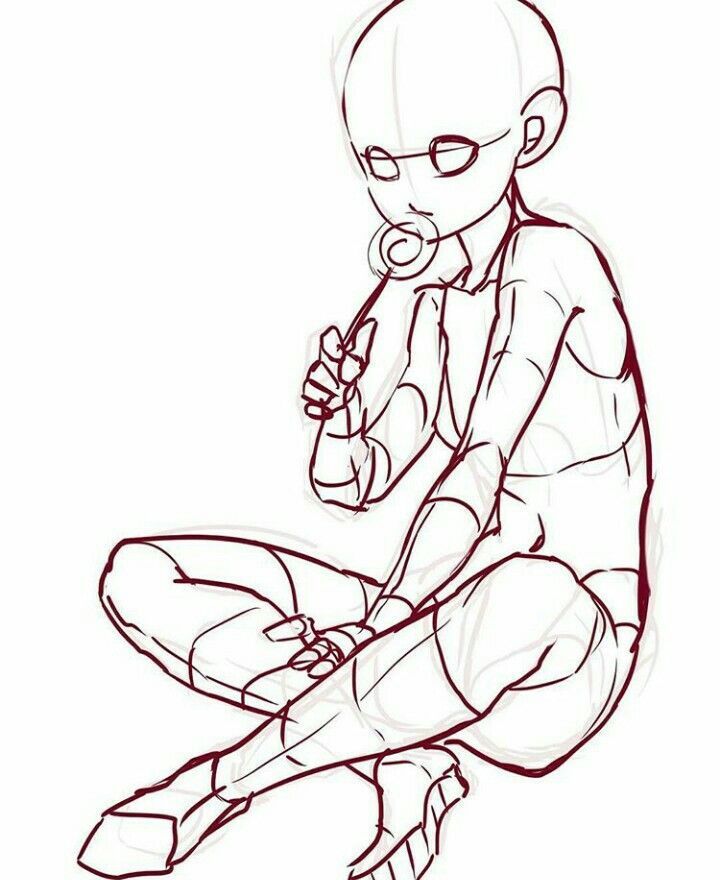 Sitting Poses Drawing | Free download on ClipArtMag
