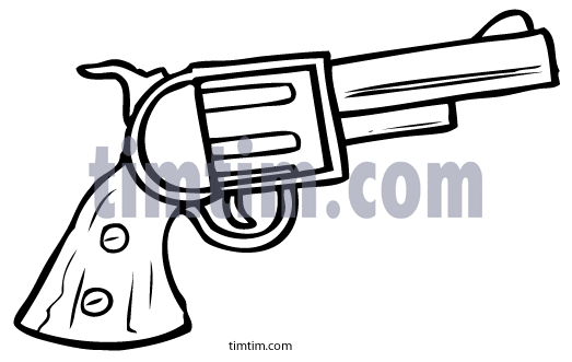 523x331 free drawing of a revolver bw from the category crime law terror