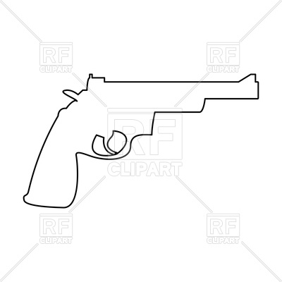 400x400 Gun Outline Vector Image Of Signs, Symbols, Maps