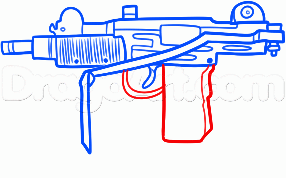 938x583 How To Draw An Uzi, Step
