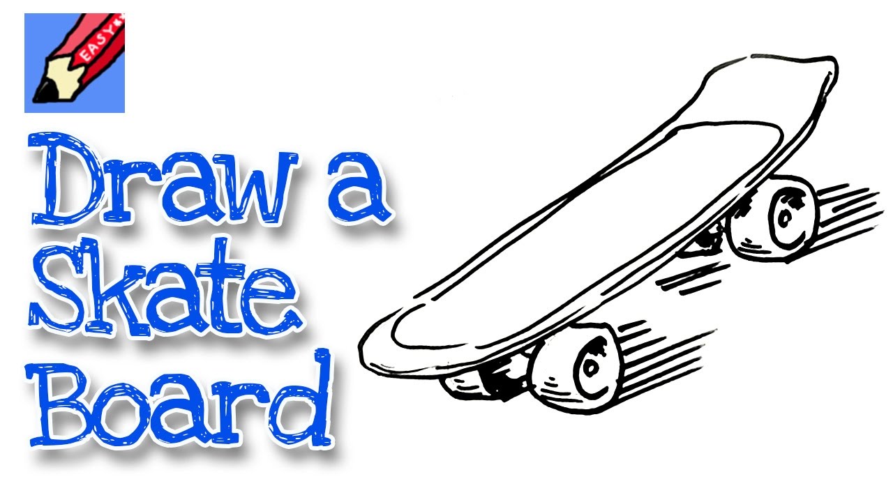 1280x720 How To Draw A Skateboard Real Easy