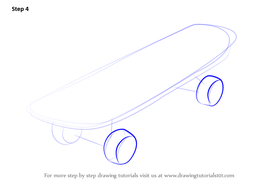 843x596 Learn How To Draw Skateboard