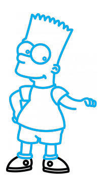 215x382 Collection Of Free Skateboard Drawing Bart Simpson Download On Ui Ex