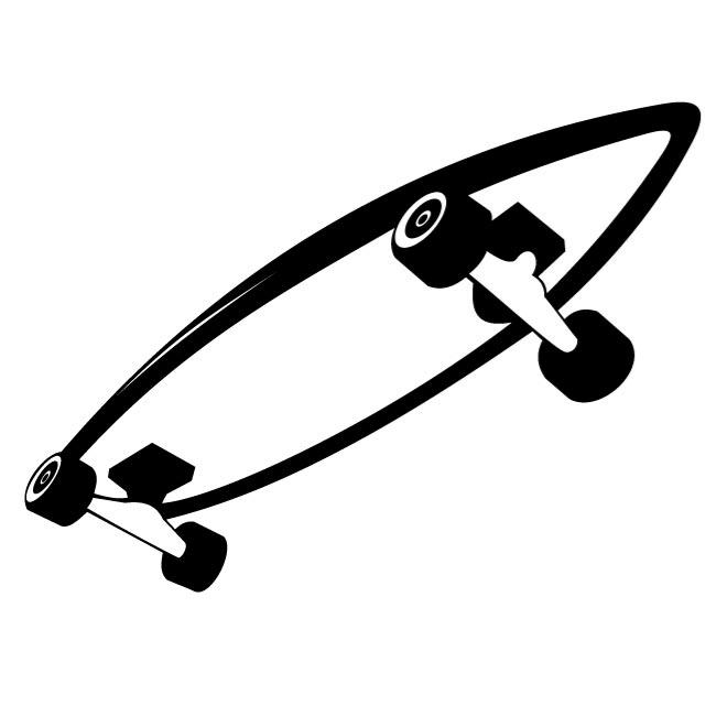 660x660 Skateboard Vector Drawing
