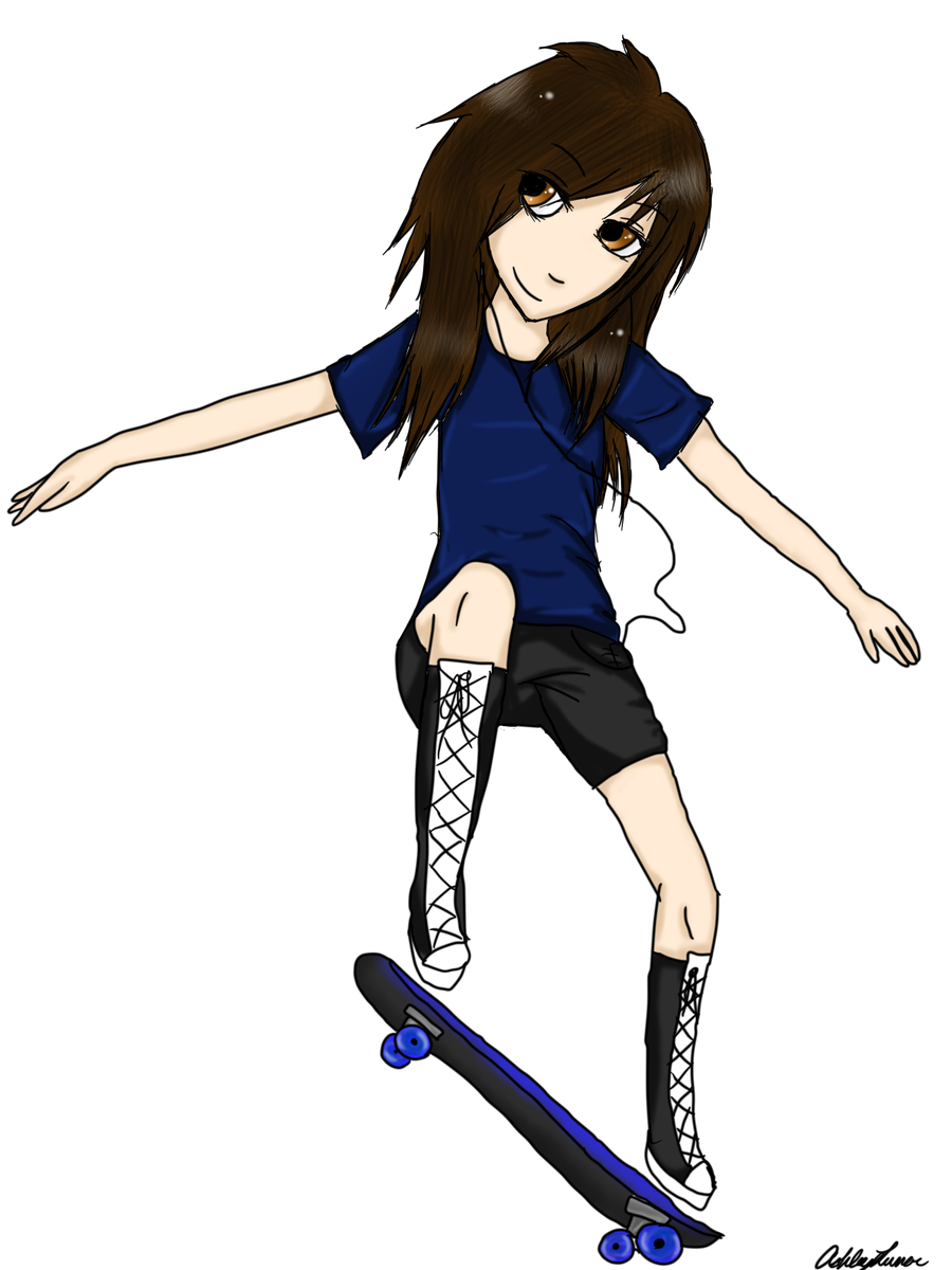 900x1200 Girl Skateboarder Drawing Skater Girl