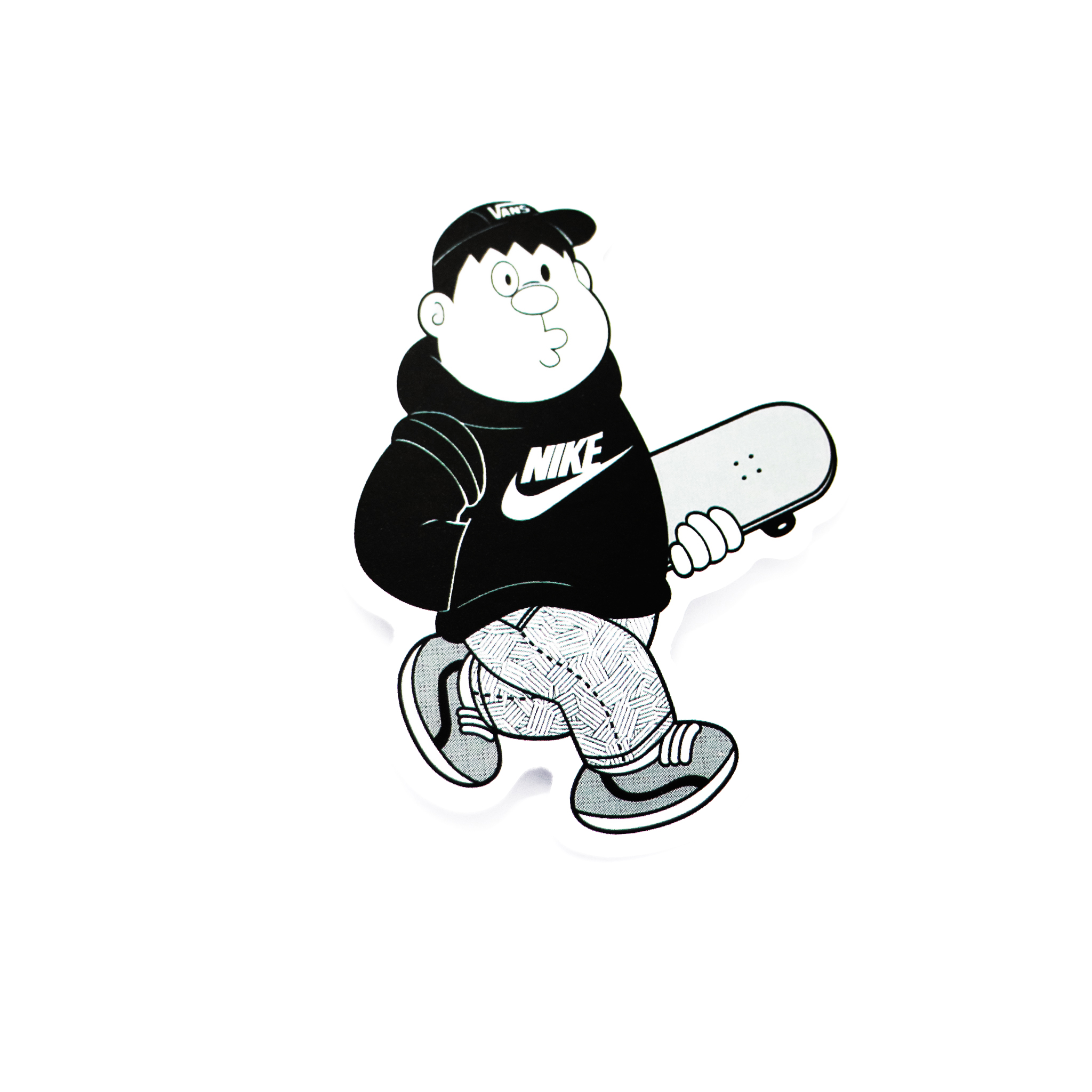 2048x2048 Takeshi Goda Doraemon Big Bully Skaterboy Matte Sticker Decal