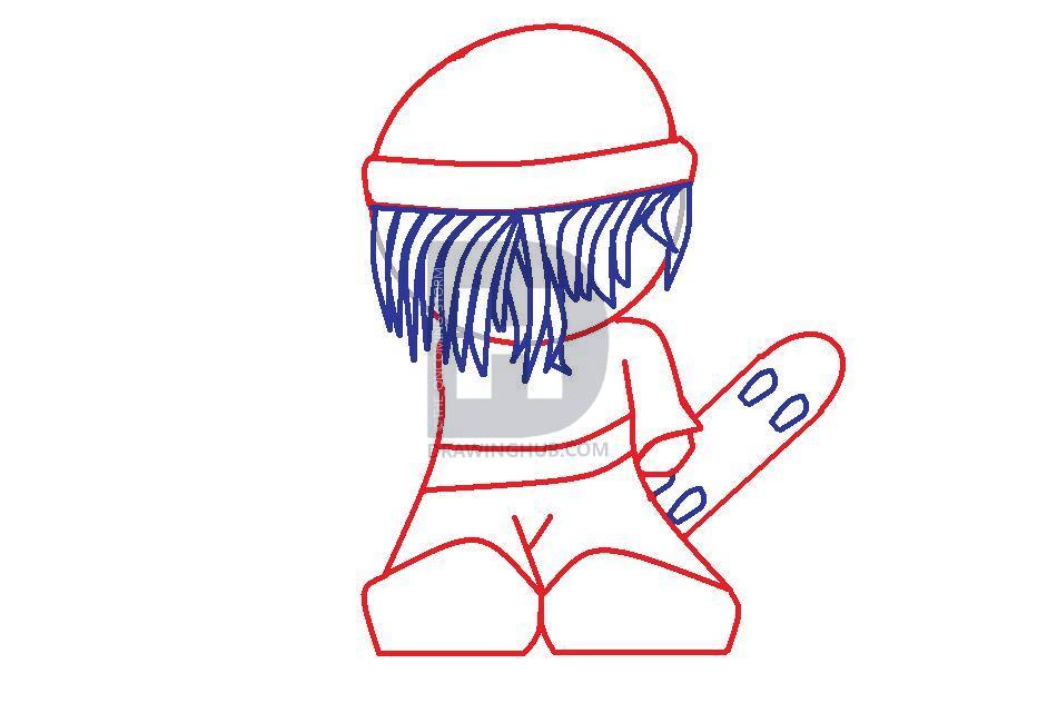 941x650 How To Draw A Chibi Skater Dude, Step
