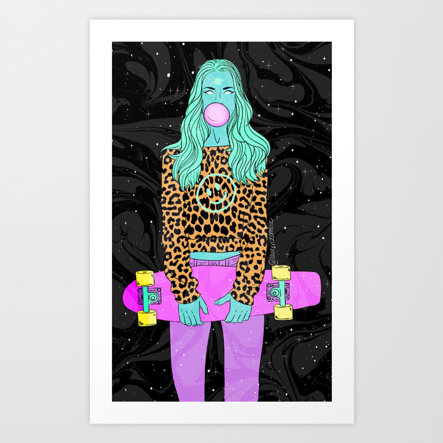 1500x1500 Skater Girl Art Print