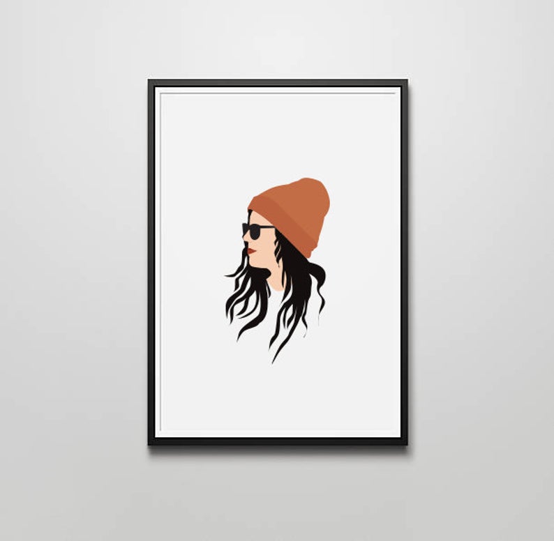 794x776 Skater Girl Illustration Etsy
