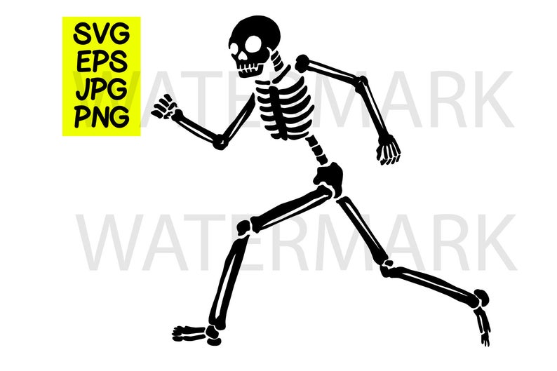 794x529 Skeleton Bone Running Png Hand Drawing Image Etsy