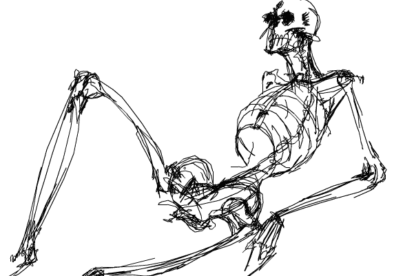 572x401 A Movie That Draws A Woman From The Human Body Skeleton