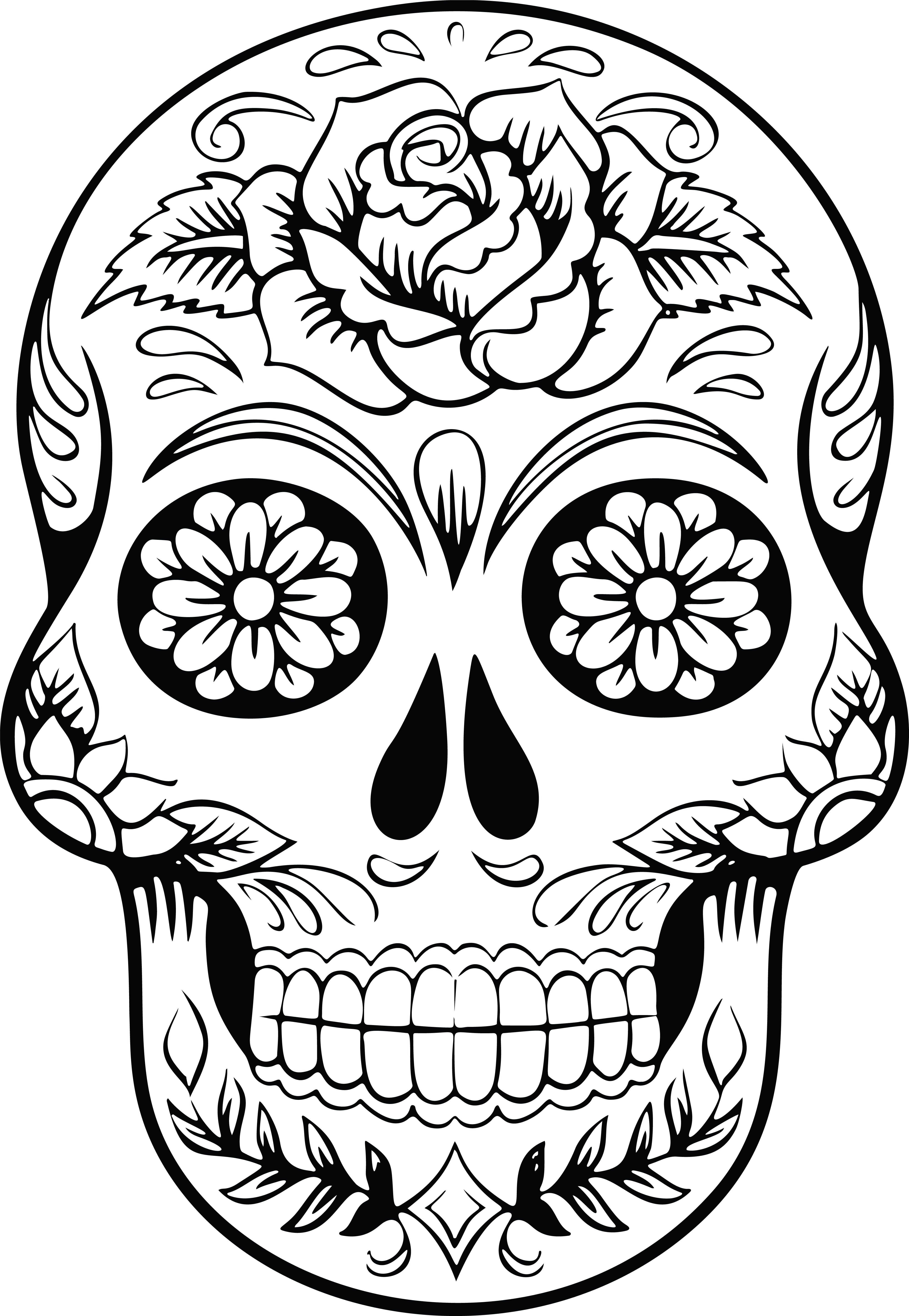4000x5790 Free Clipart Of A Sugar Skull Printables, Downloads, Clipart