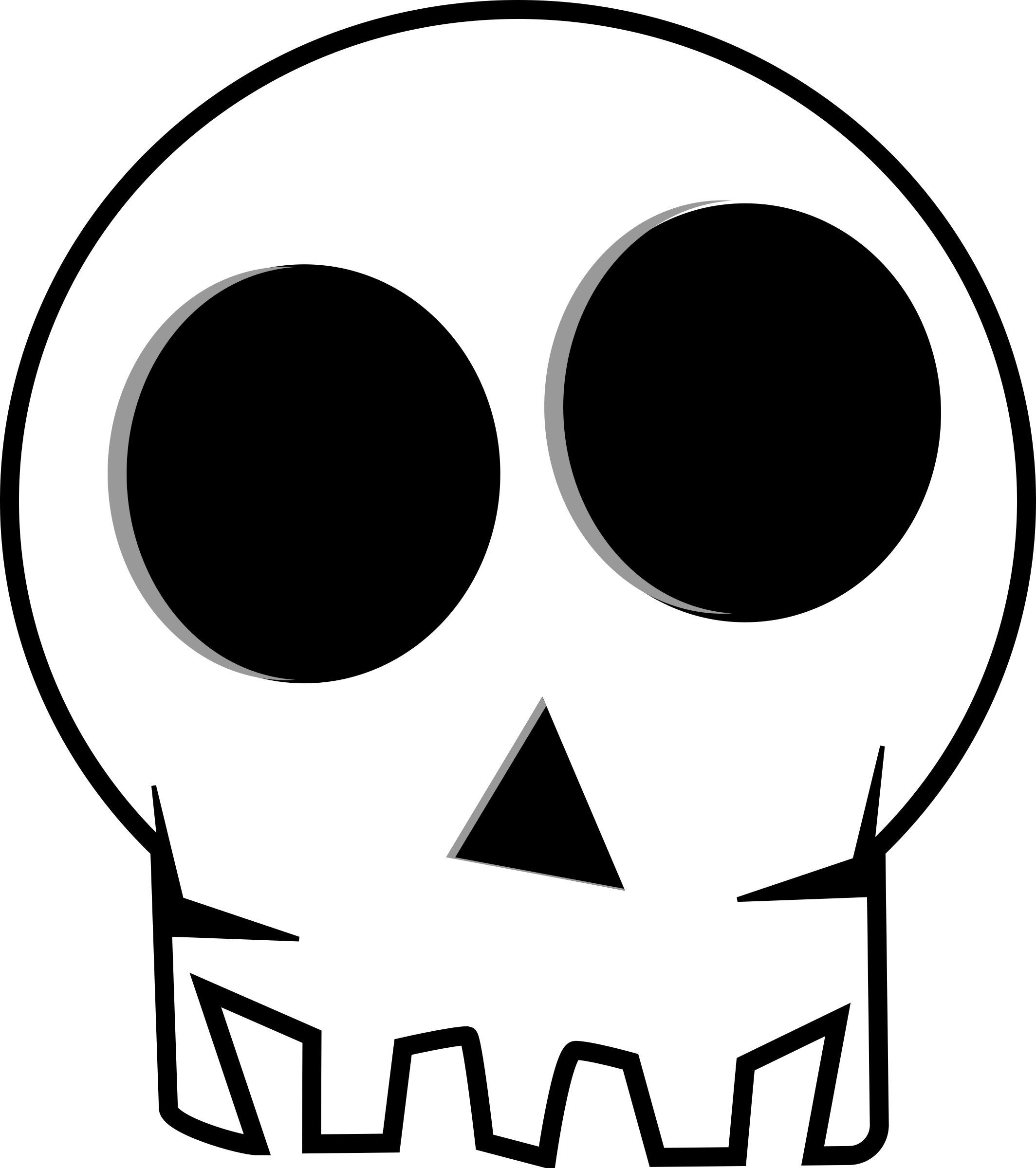 2128x2400 Simple Skeleton Graphic Black And White Huge Freebie! Download