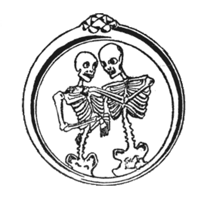 400x399 Skeleton Couple Graphic Lucky Palm Graphics