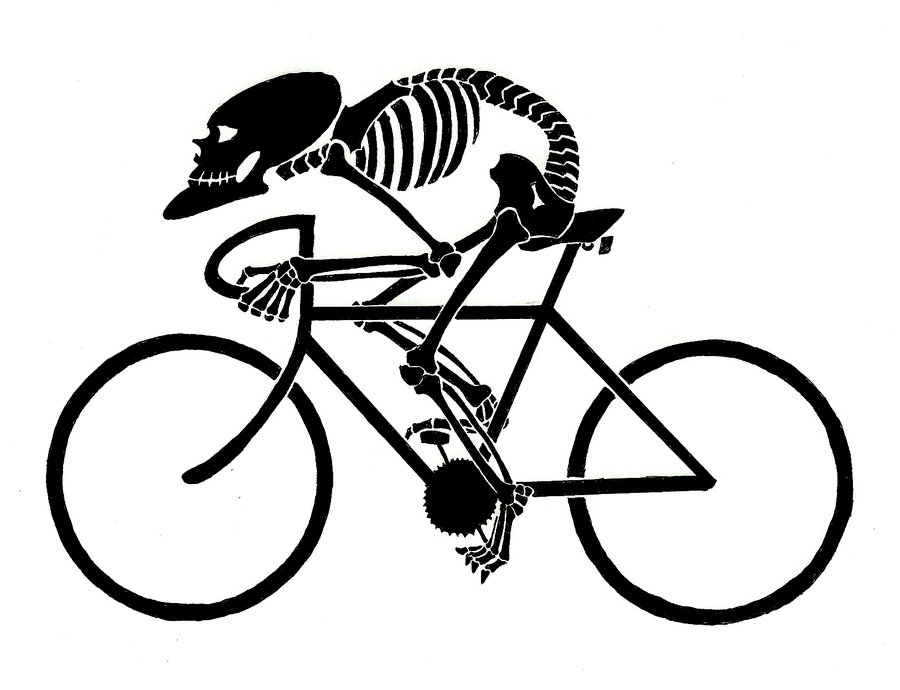 900x690 Biker Drawing Skeleton For Free Download