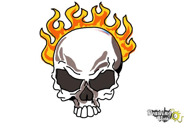 600x400 How To Draw A Skull On Fire