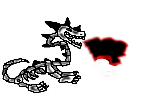 600x400 Skeleton Dragondinosaur An Animals Speedpaint Drawing