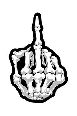 267x400 Skeleton Finger Patch