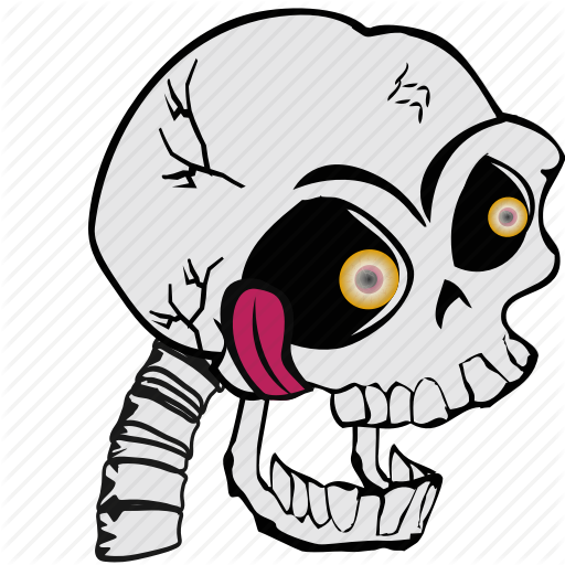 512x512 Cartoon, Haloween, Skeleton, Skull, Spooky Icon