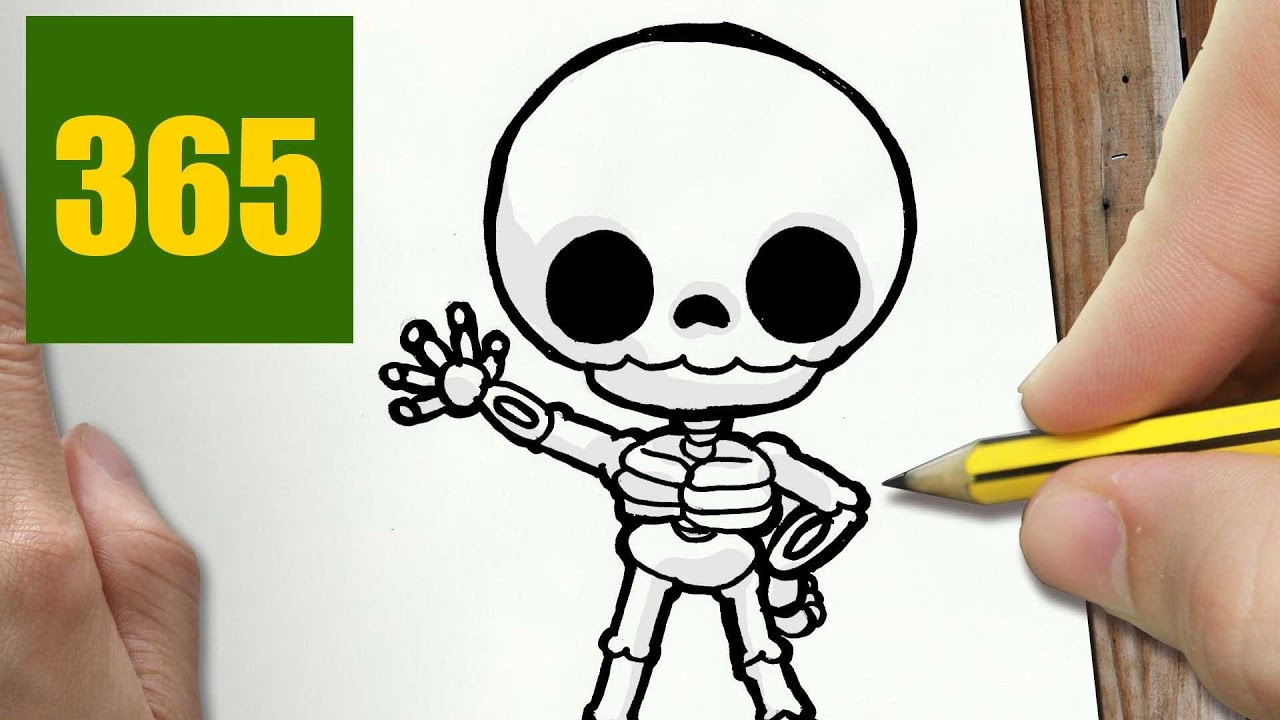 1280x720 How To Draw A Skeleton Step