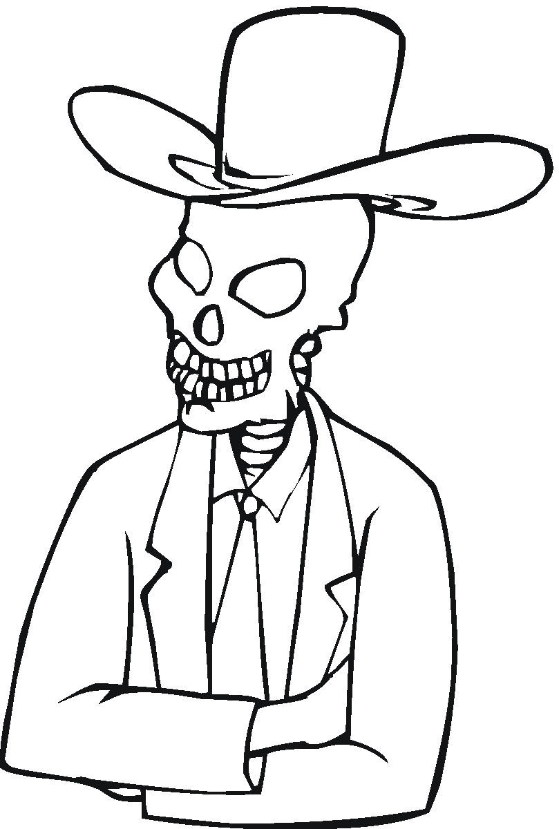 809x1200 Skeleton Coloring Pages
