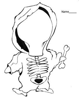 272x350 Color Skeleton Reaper Halloween Falloween Coloring