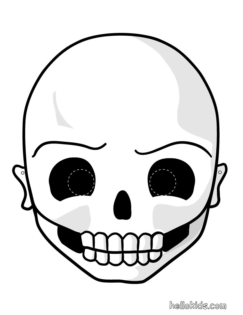 820x1060 Drawings Of Halloween Masks Skeleton Mask Source