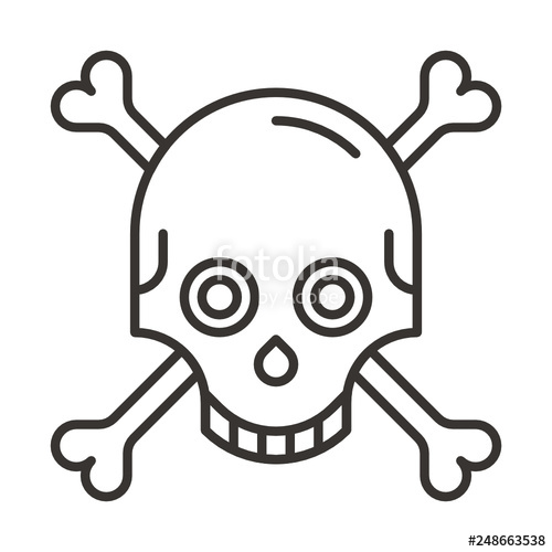 500x500 Skull Death Skeleton Danger Halloween Smile Stock Image
