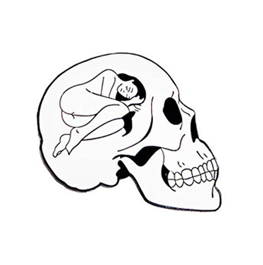 522x526 Skeleton Lady Meme Enamel Pins Hat Small Safety Stick