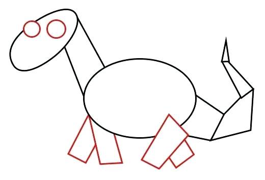 520x353 dinosaurs drawing step step cartoon dinosaurs step dinosaur