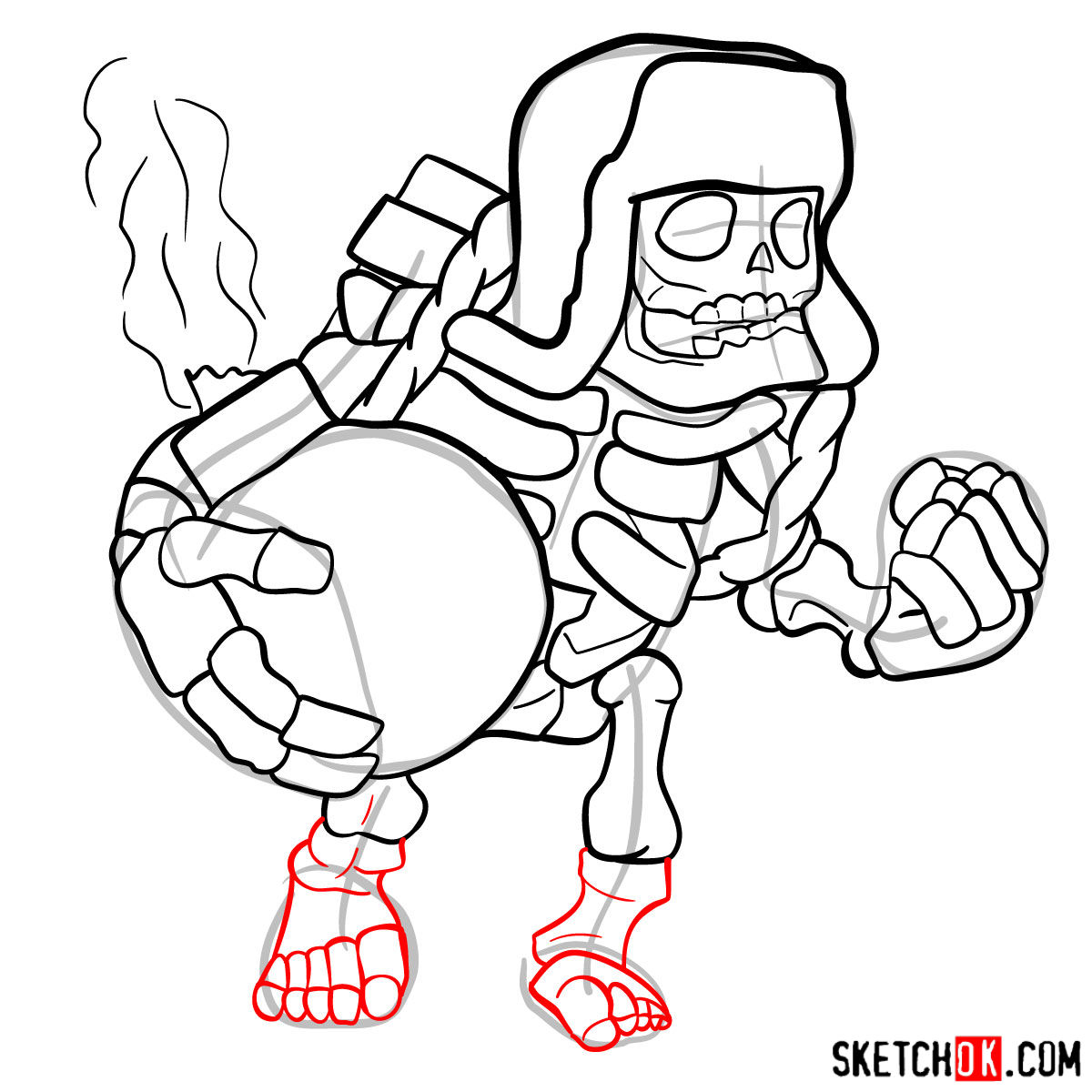 1200x1200 How To Draw Giant Skeleton From Clash Of Clans
