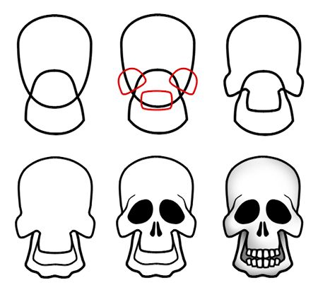 450x410 How To Draw Cartoon Skulls In Drawthings Cartoon Drawings
