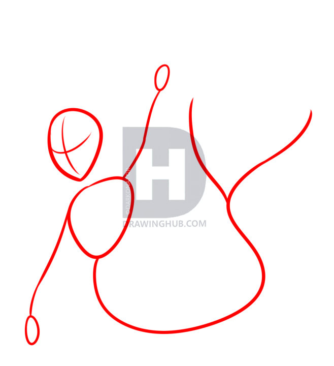 658x720 Mermaid Skeleton Drawing Lesson, Step