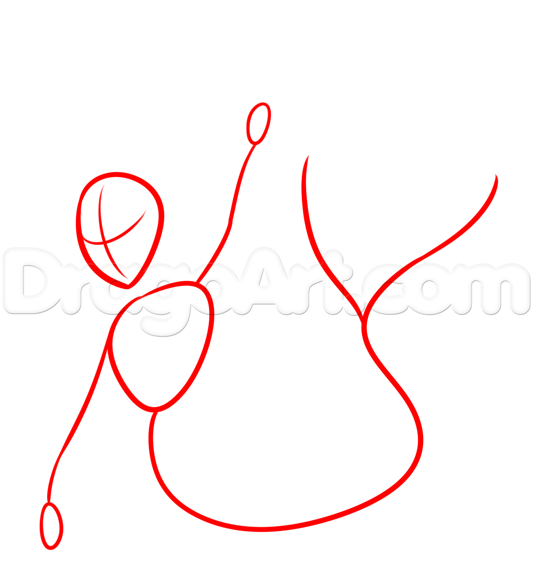 1088x1190 Mermaid Skeleton Drawing Lesson, Step