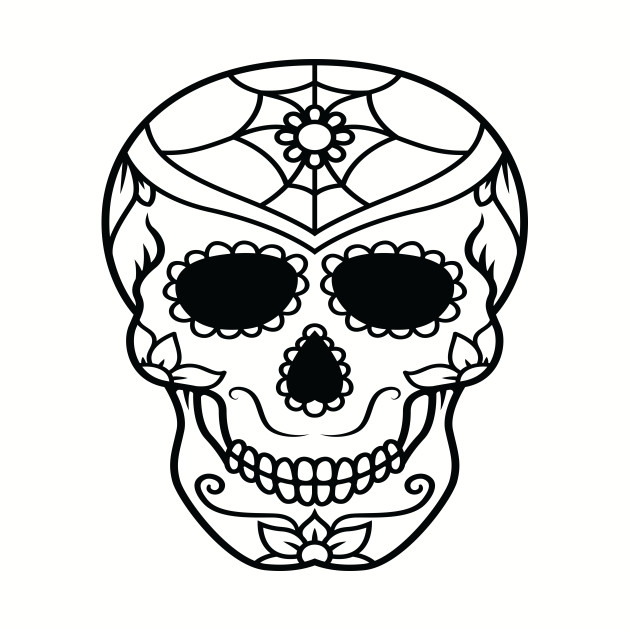 630x630 Sugar Skull Skeleton Face Portrait Day Of The Dead Dia De Los