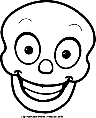 336x412 Cute Skeleton Face Clipart